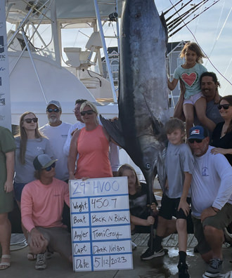 Back N Black - 450.7 lb. Blue Marlin from Day 3.