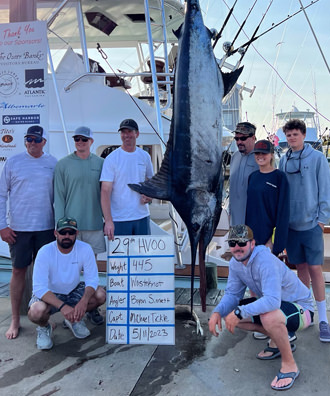 Wasteknot - 445.0 lb. Blue Marlin from Day 2.